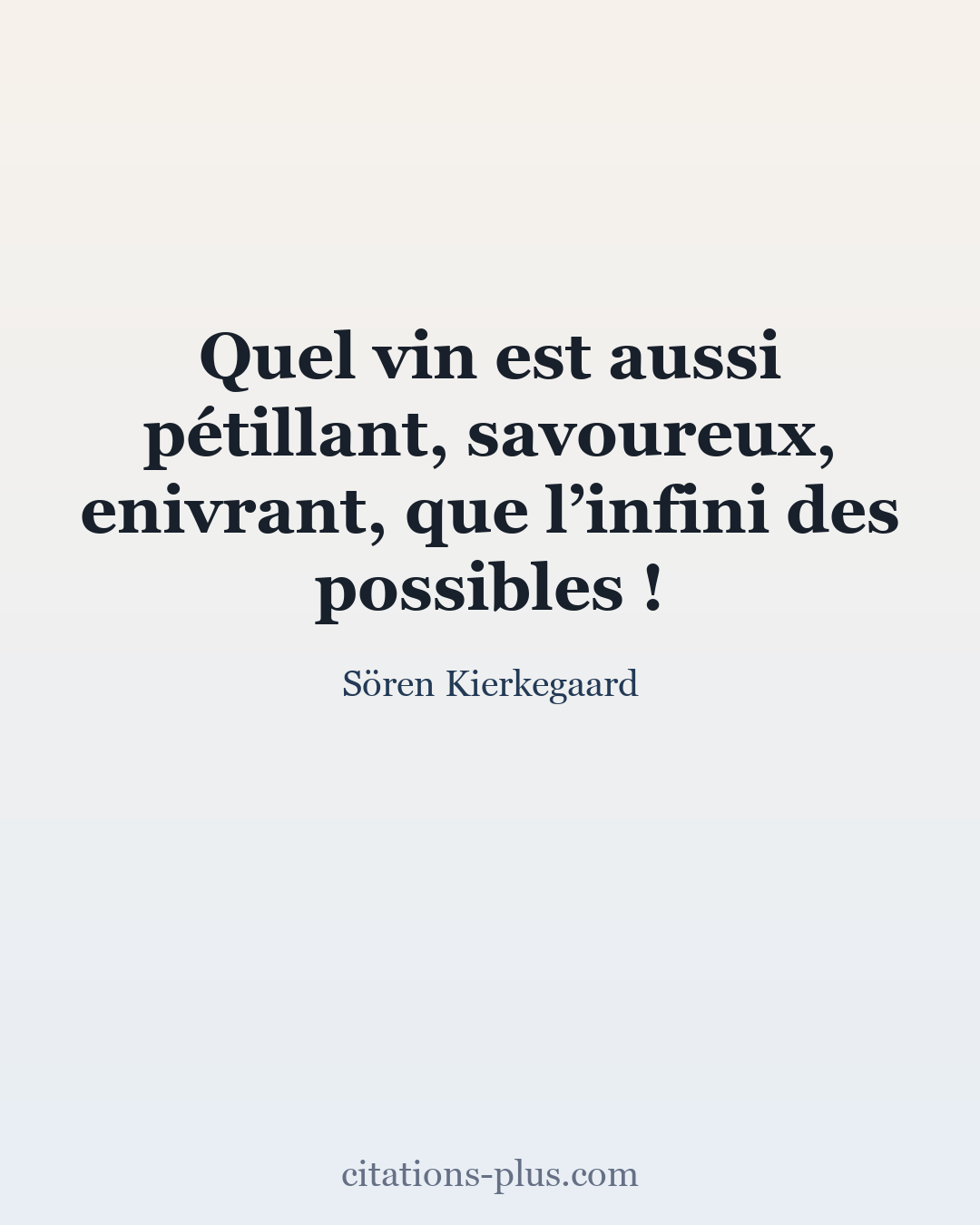 Carte Premium clair — Sören Kierkegaard