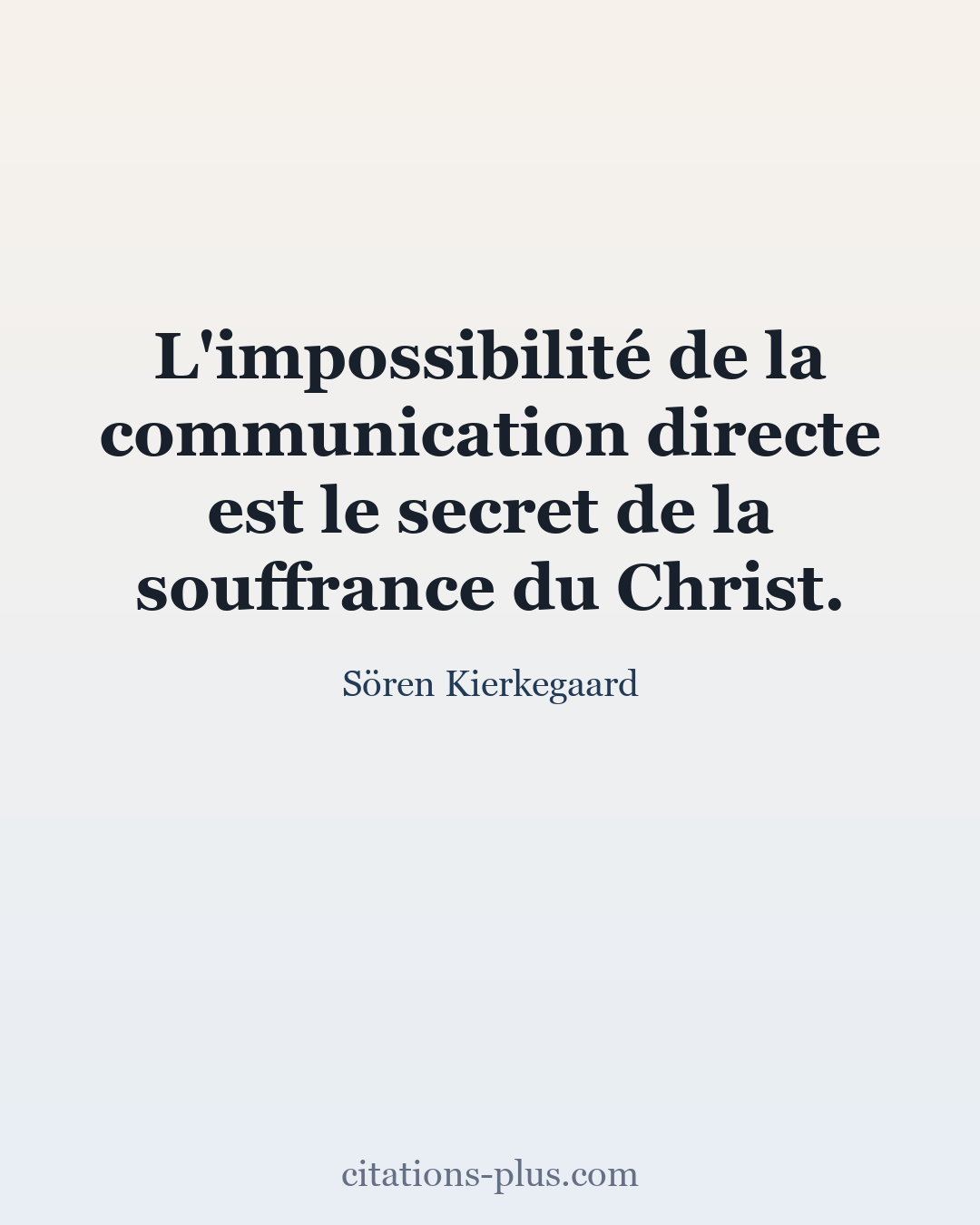 Carte Premium clair — Sören Kierkegaard