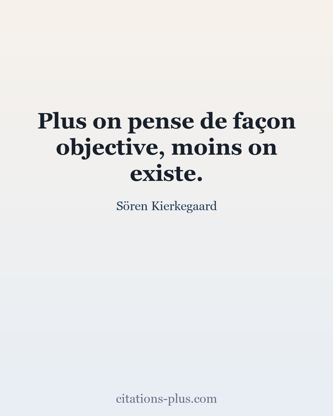 Carte Premium clair — Sören Kierkegaard