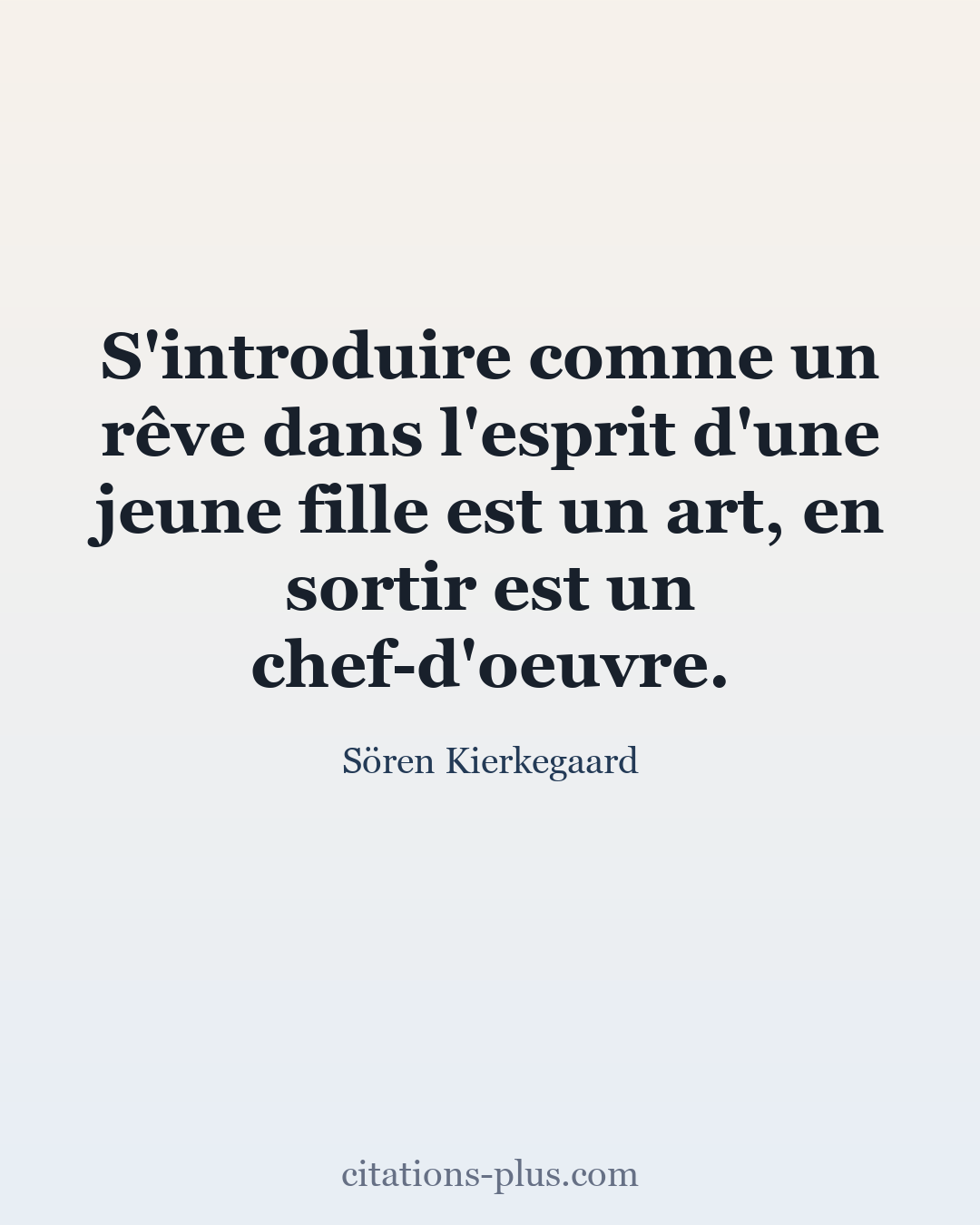 Carte Premium clair — Sören Kierkegaard
