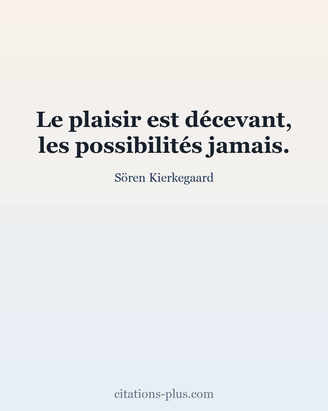 Carte Premium clair — Sören Kierkegaard
