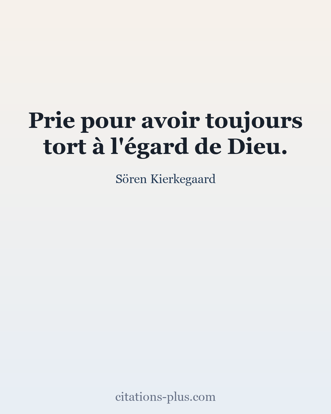 Carte Premium clair — Sören Kierkegaard