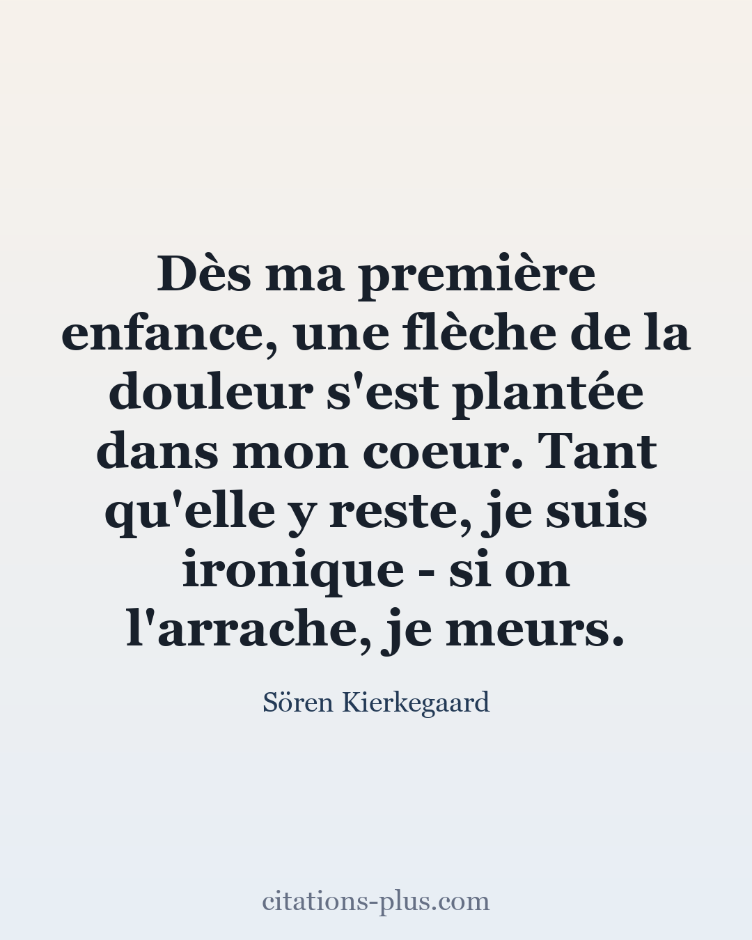 Carte Premium clair — Sören Kierkegaard