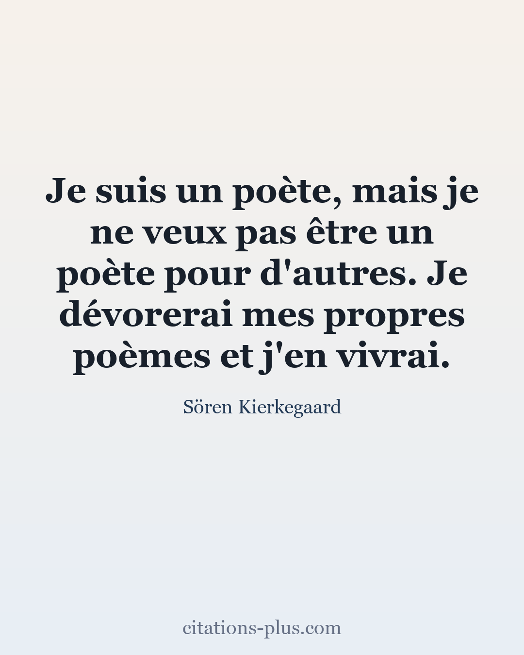 Carte Premium clair — Sören Kierkegaard