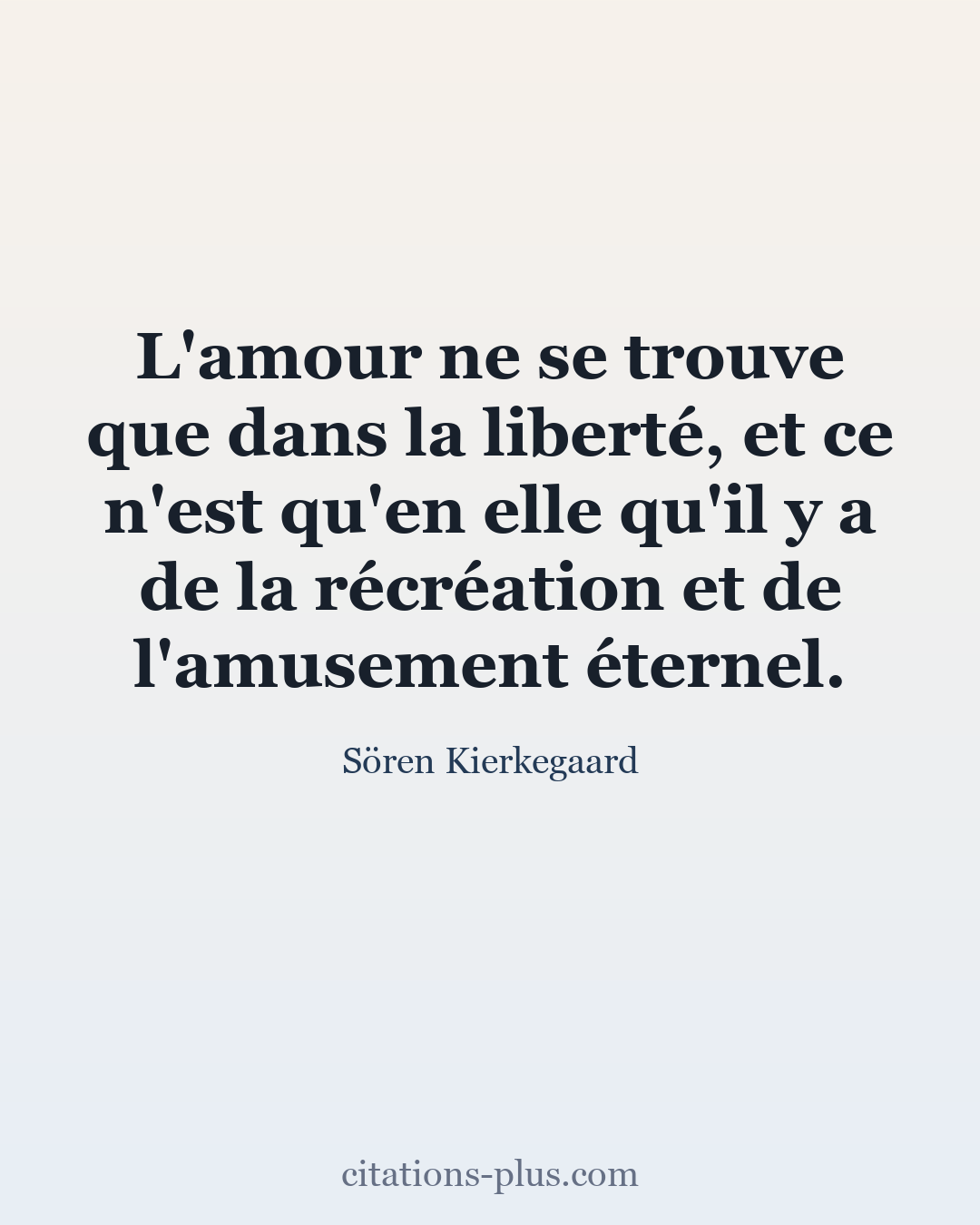 Carte Premium clair — Sören Kierkegaard