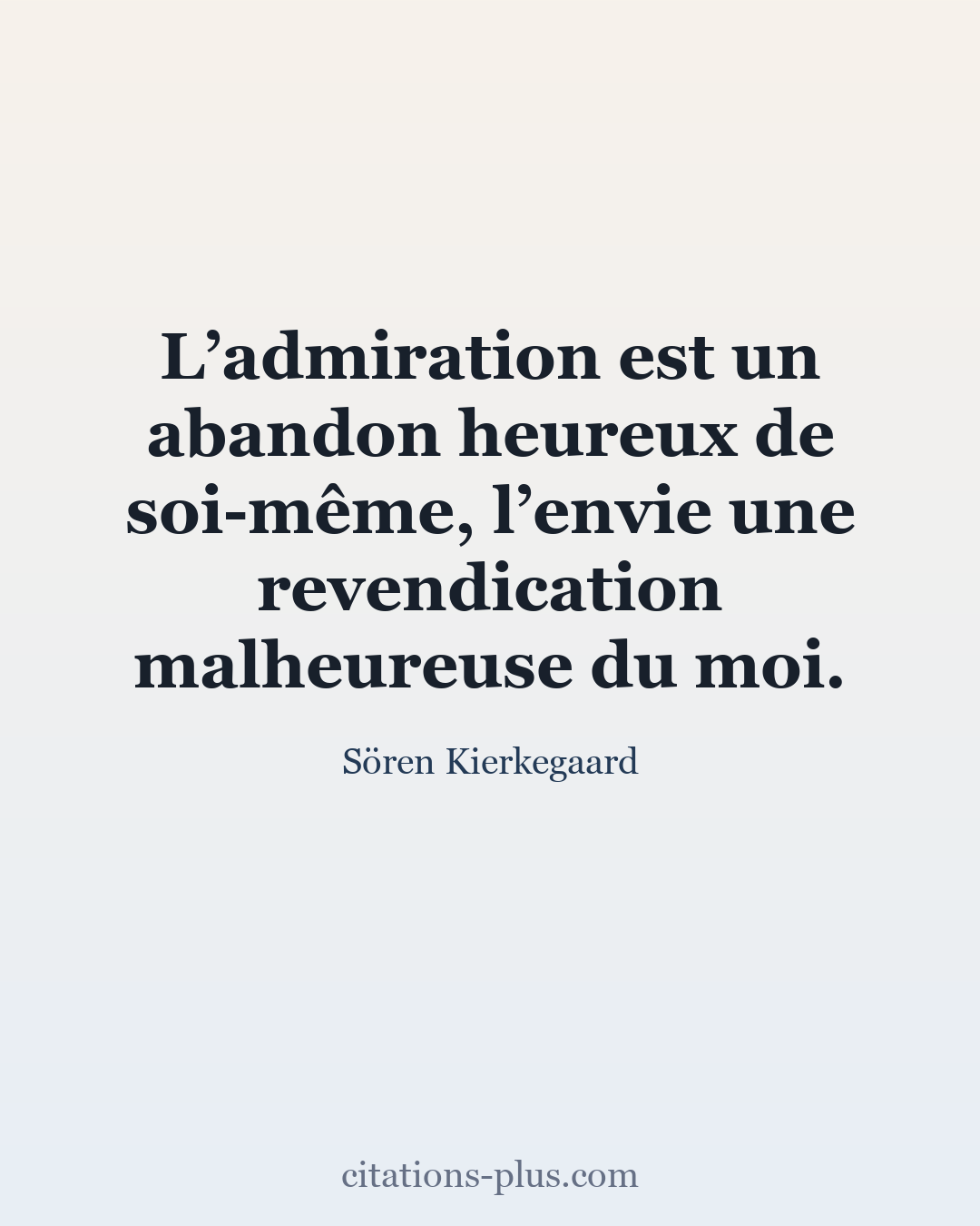 Carte Premium clair — Sören Kierkegaard