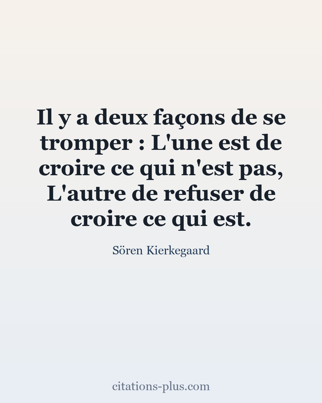 Carte Premium clair — Sören Kierkegaard