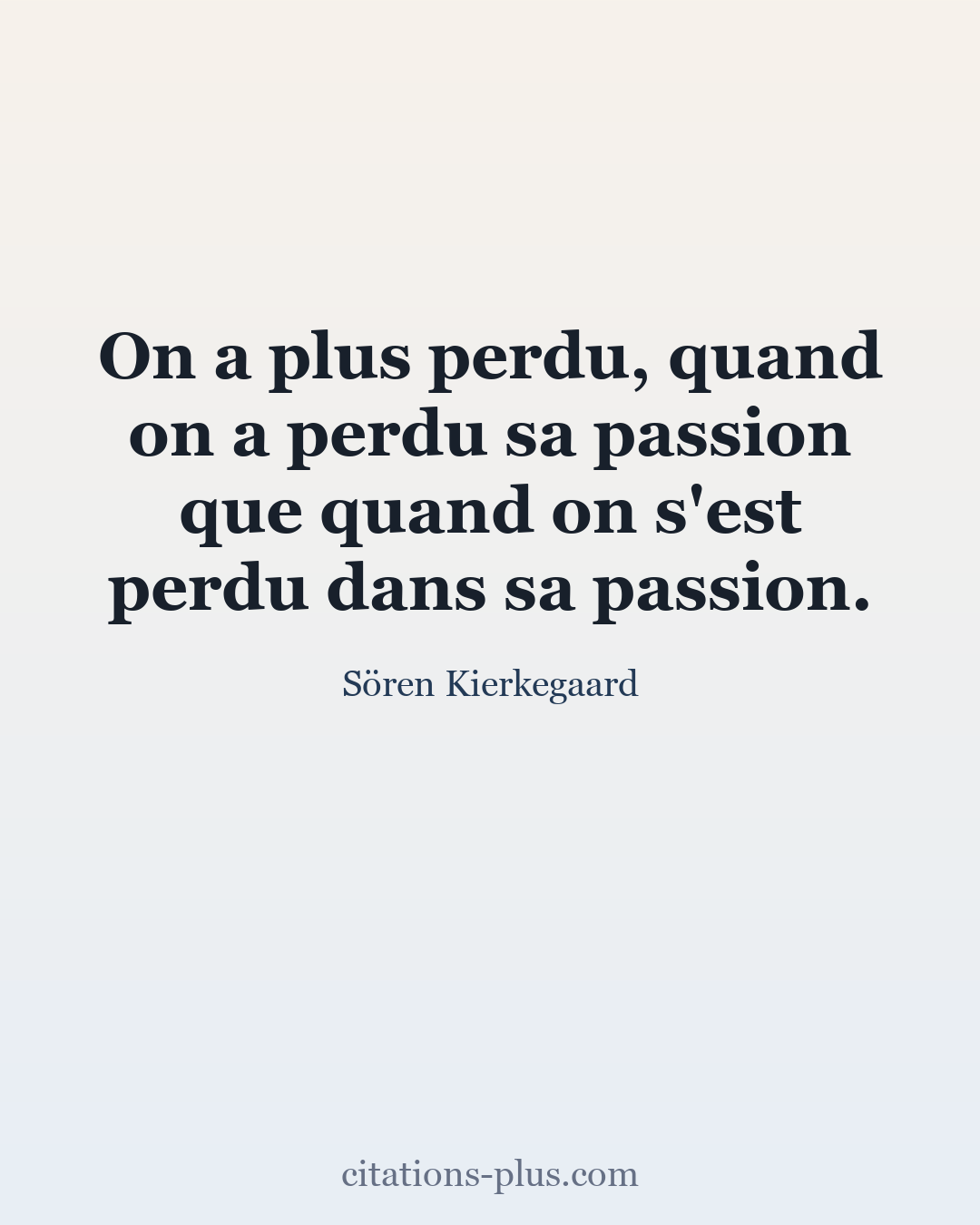 Carte Premium clair — Sören Kierkegaard