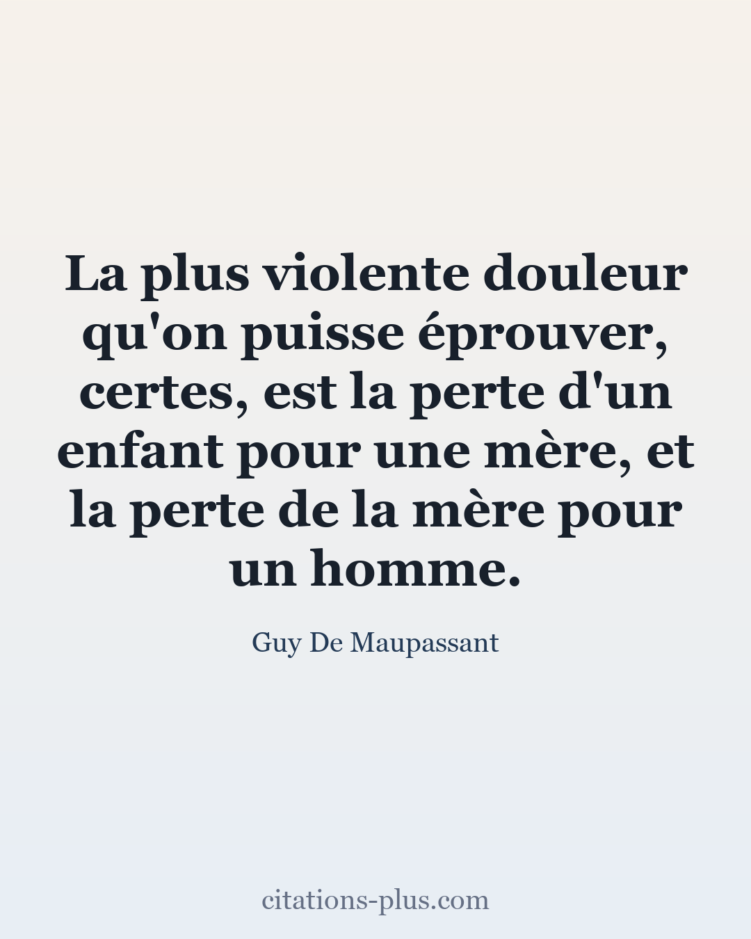 Carte Premium clair — Guy De Maupassant