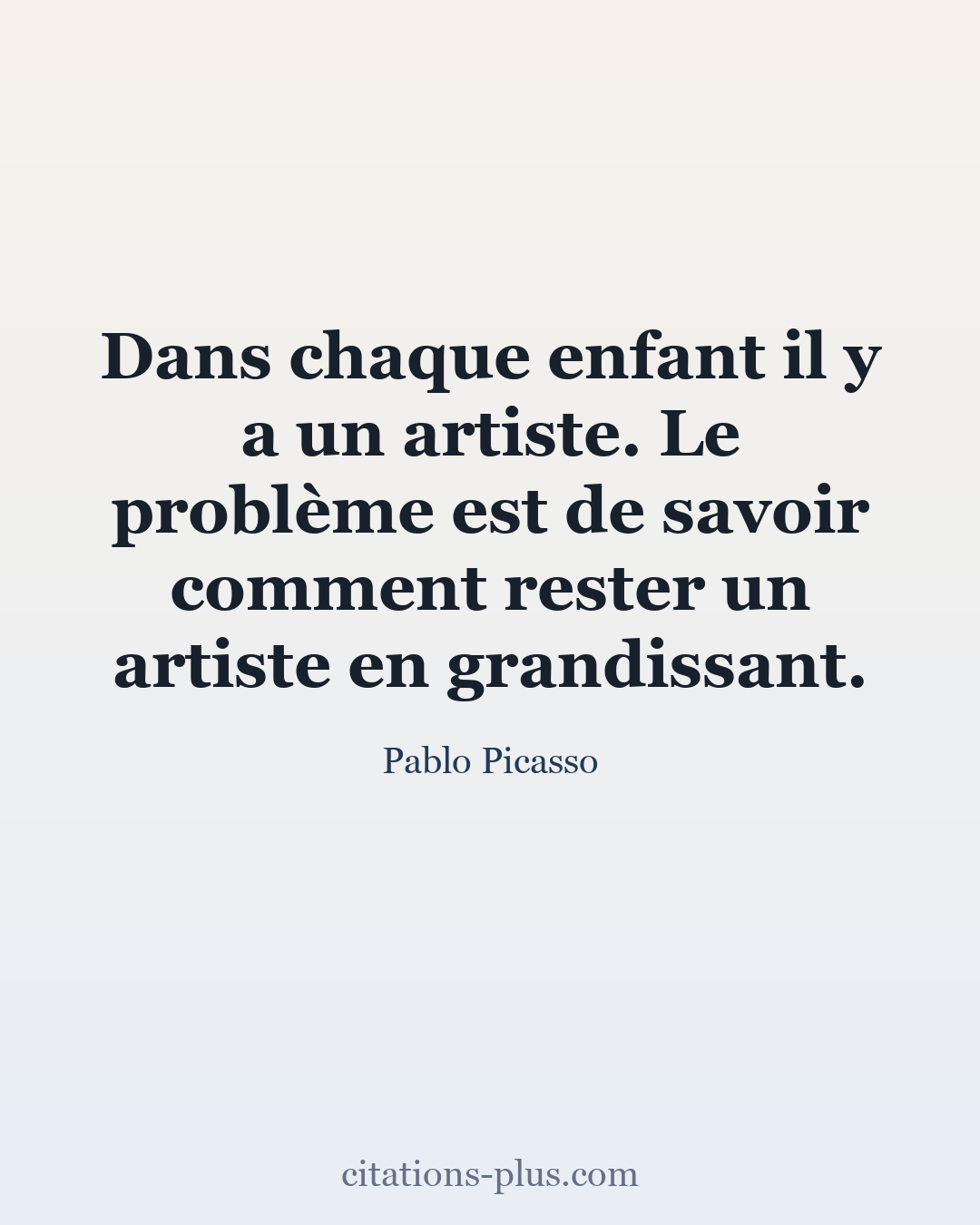 Carte Premium clair — Pablo Picasso