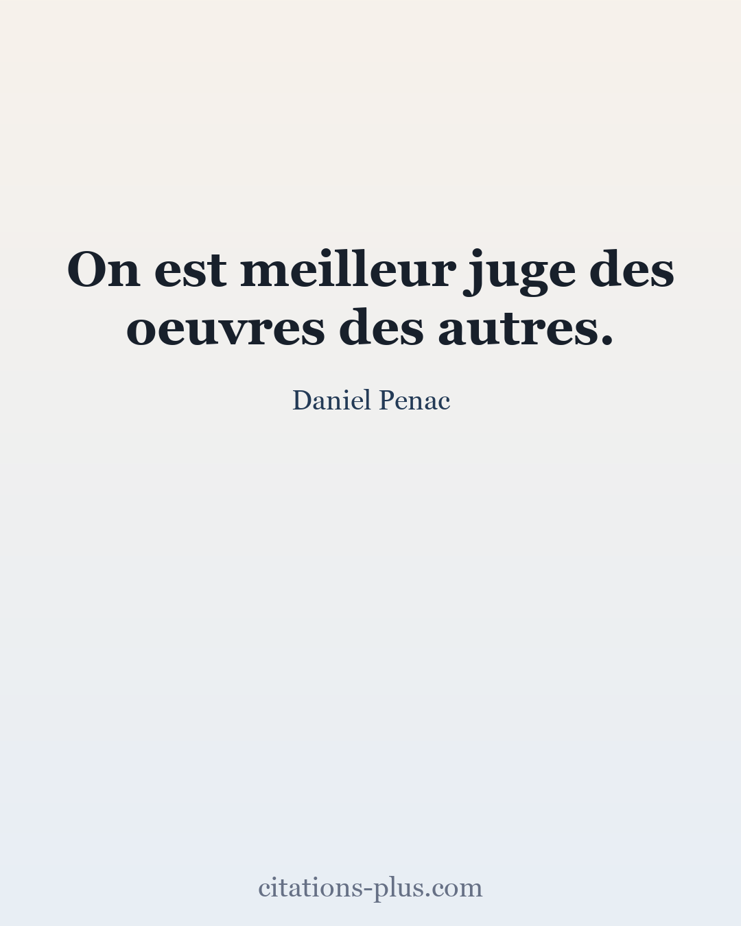 Carte Premium clair — Daniel Pennac