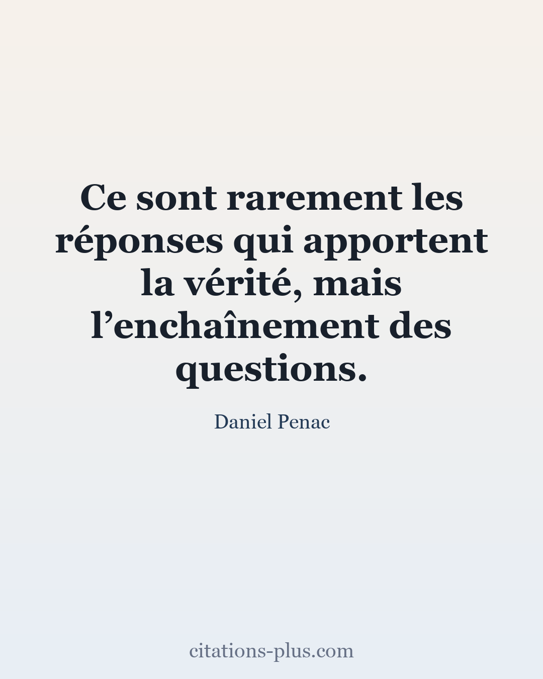Carte Premium clair — Daniel Pennac