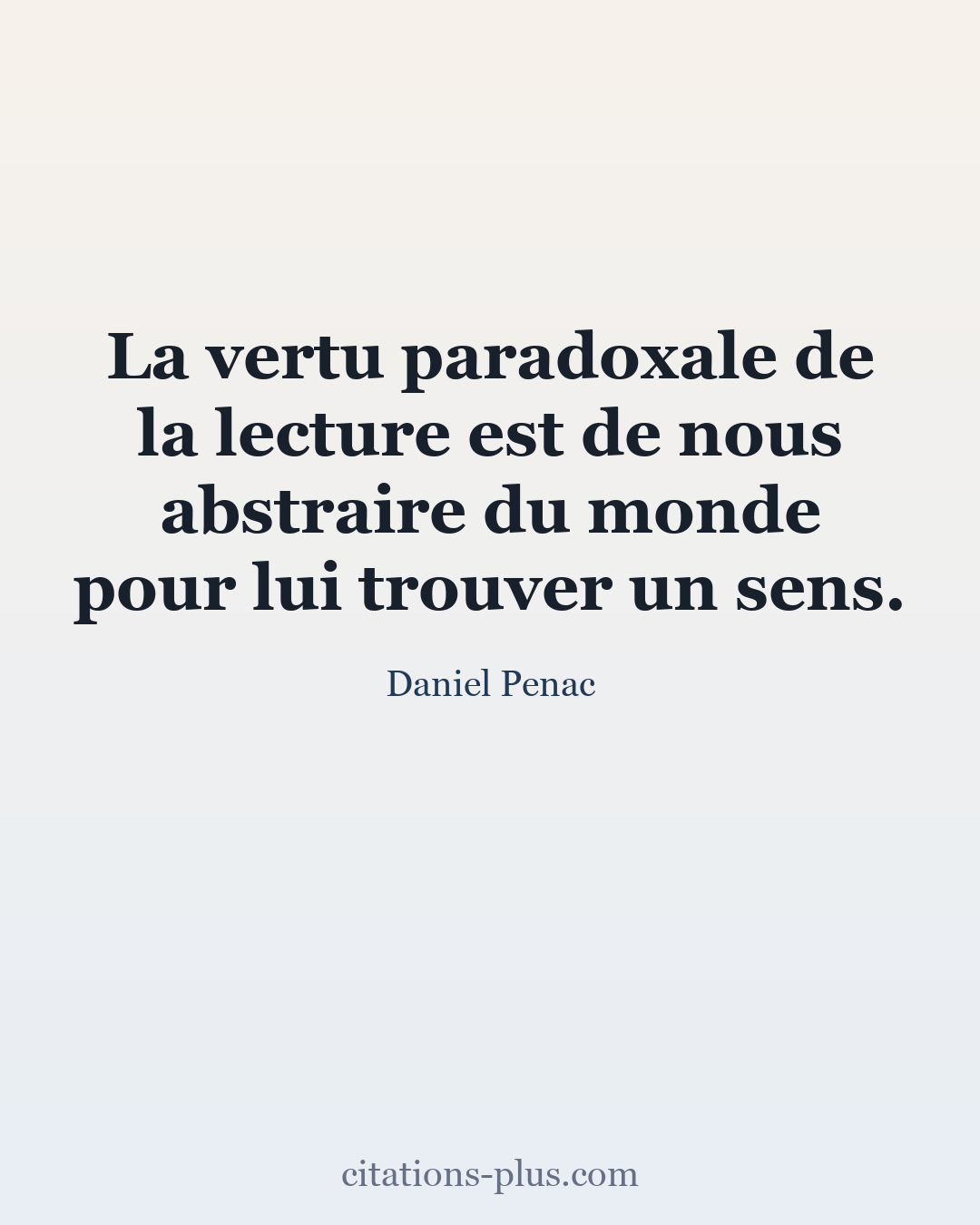 Carte Premium clair — Daniel Pennac