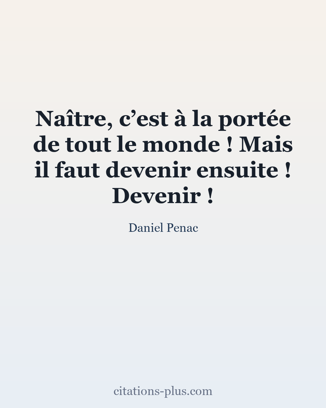 Carte Premium clair — Daniel Pennac