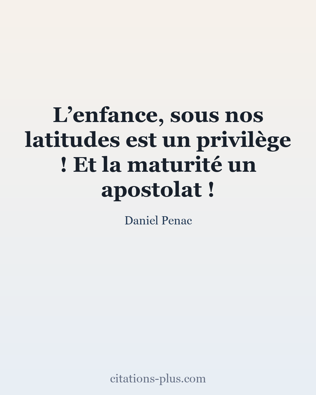 Carte Premium clair — Daniel Pennac