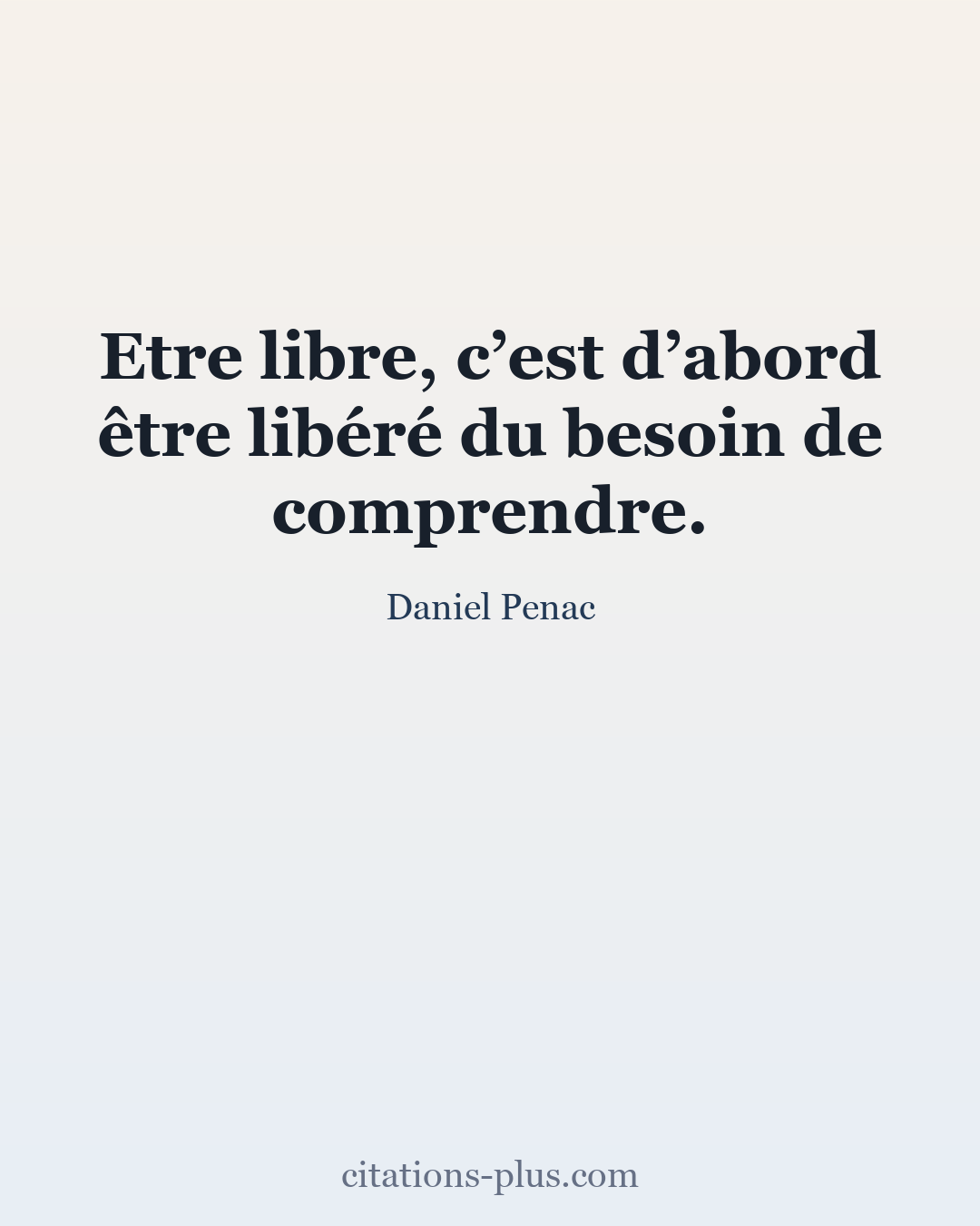 Carte Premium clair — Daniel Pennac