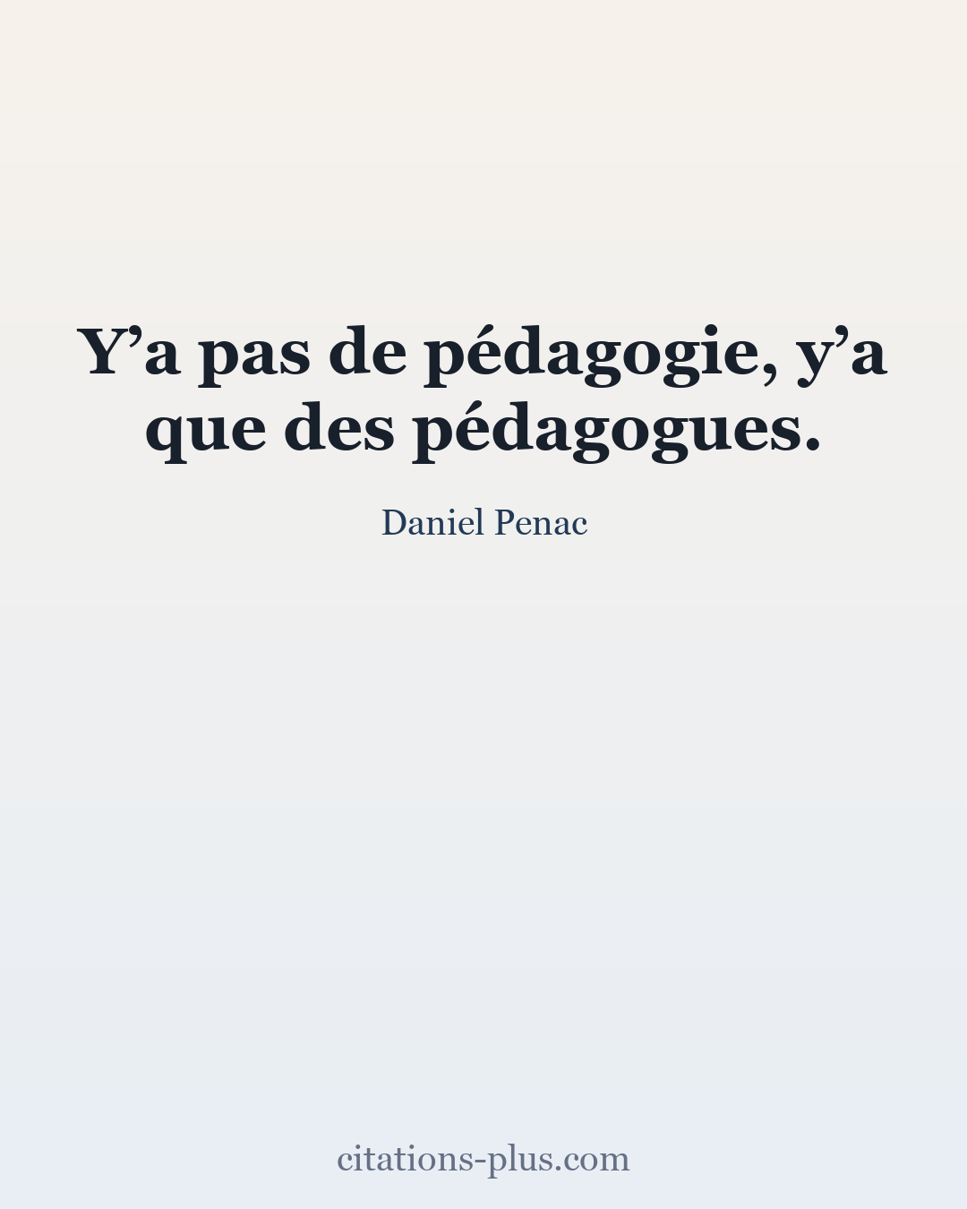 Carte Premium clair — Daniel Pennac