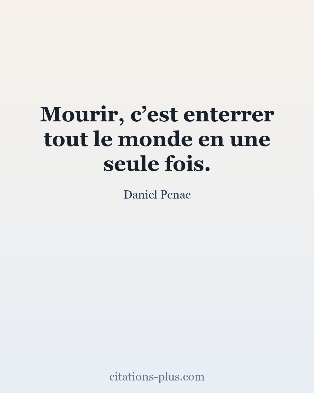 Carte Premium clair — Daniel Pennac