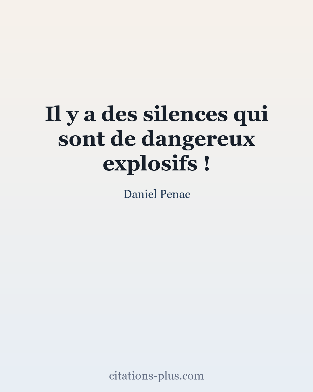 Carte Premium clair — Daniel Pennac