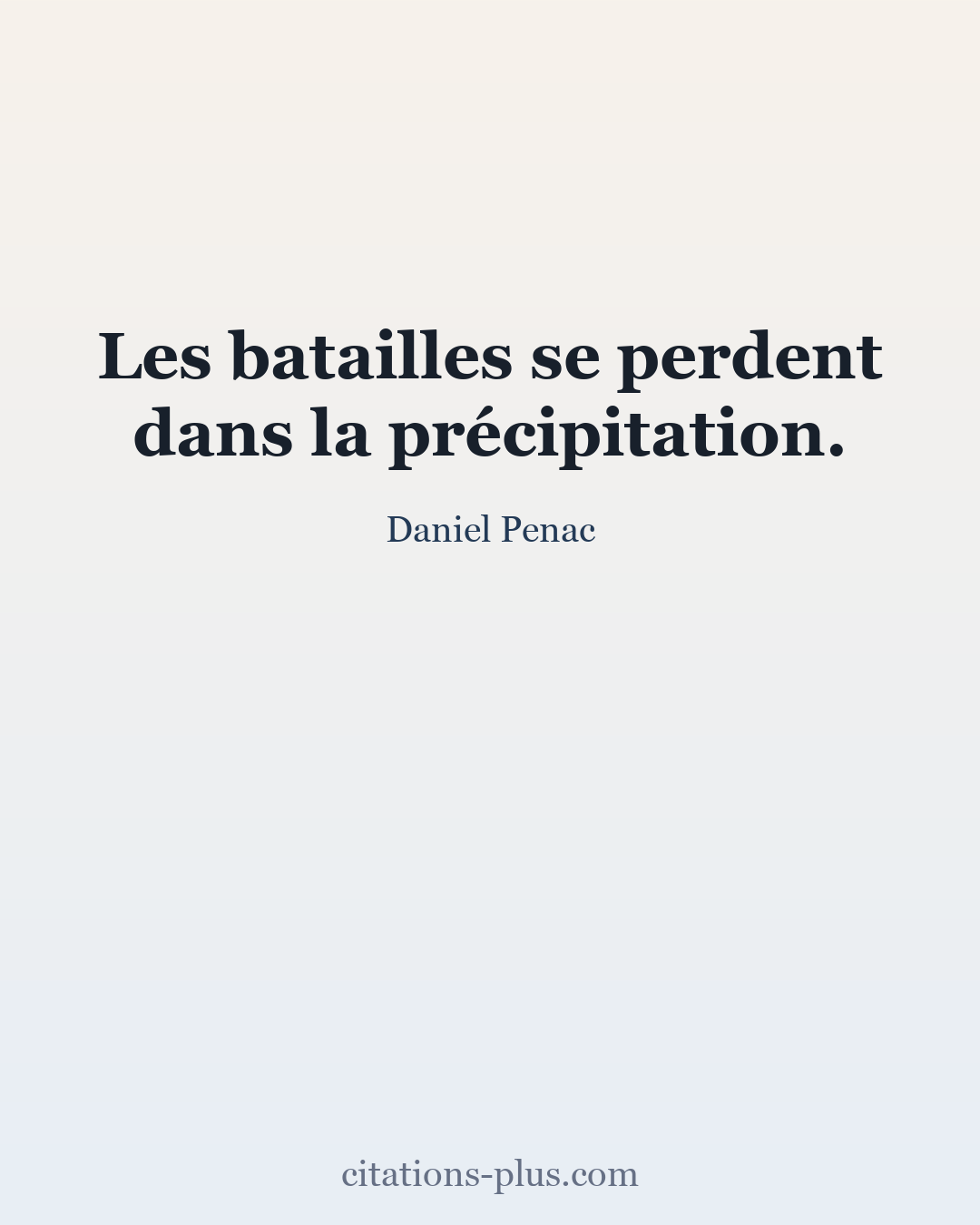Carte Premium clair — Daniel Pennac