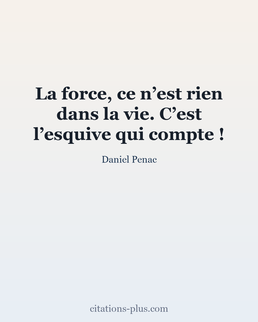 Carte Premium clair — Daniel Pennac
