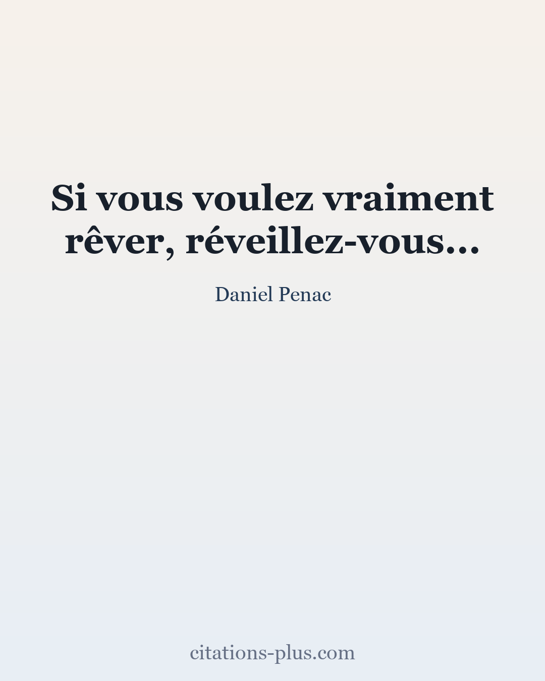 Carte Premium clair — Daniel Pennac