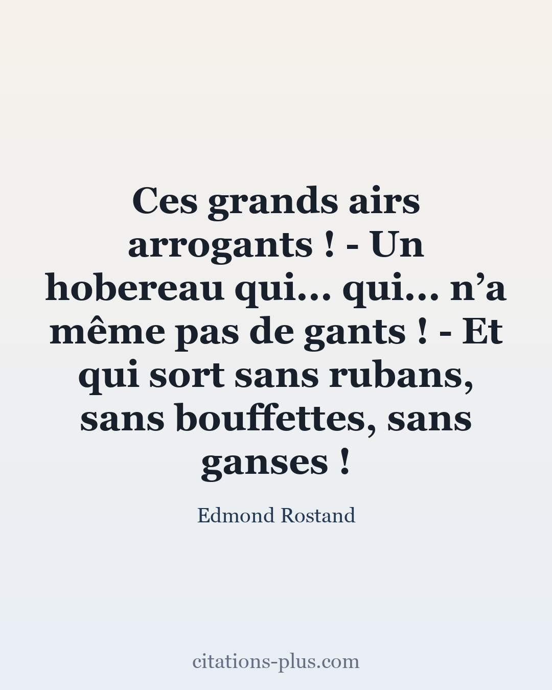 Carte Premium clair — Edmond Rostand