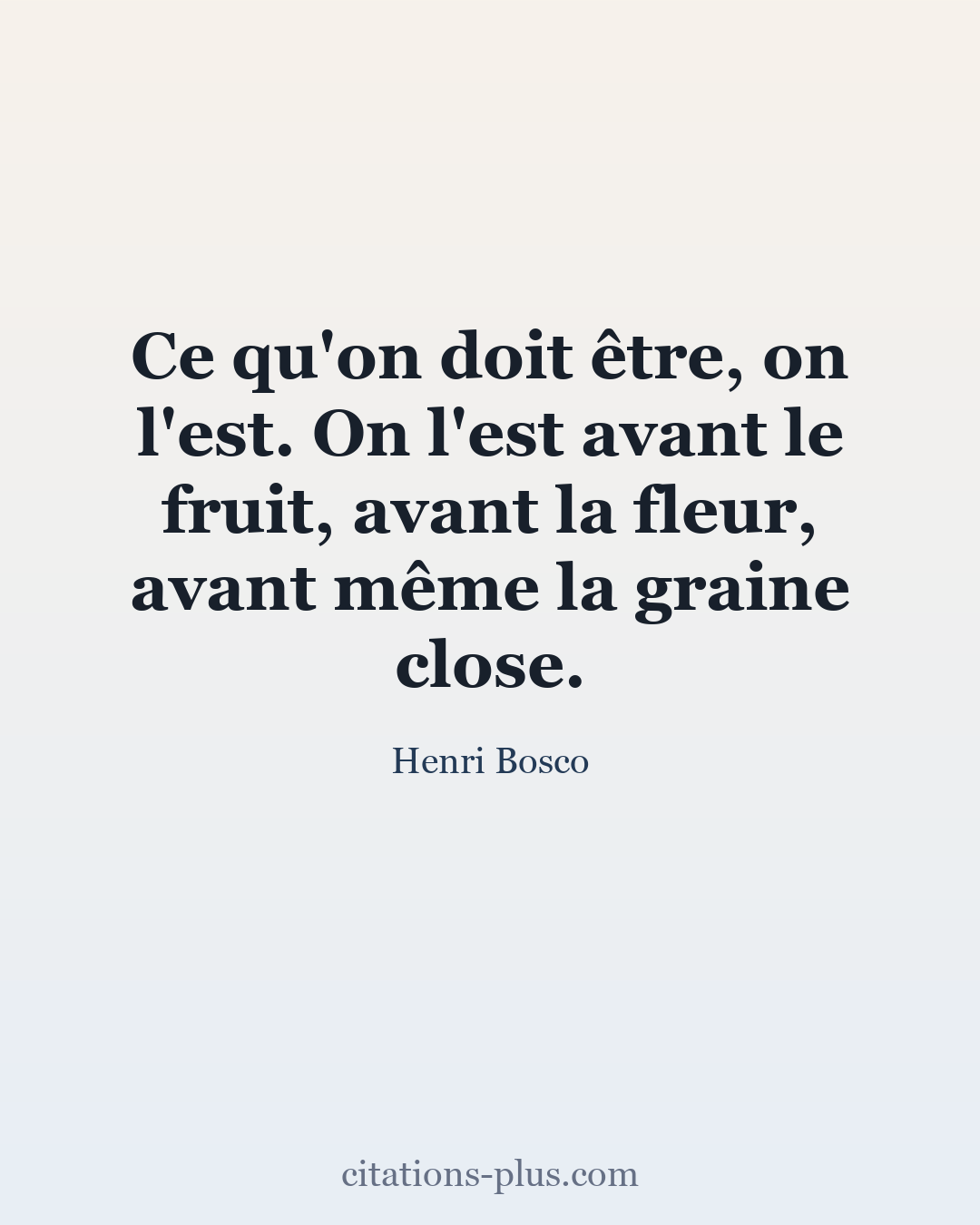 Carte Premium clair — Henri Bosco