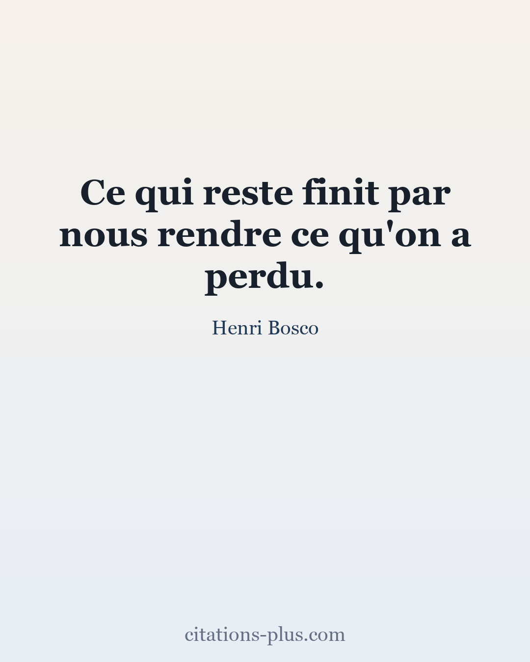 Carte Premium clair — Henri Bosco