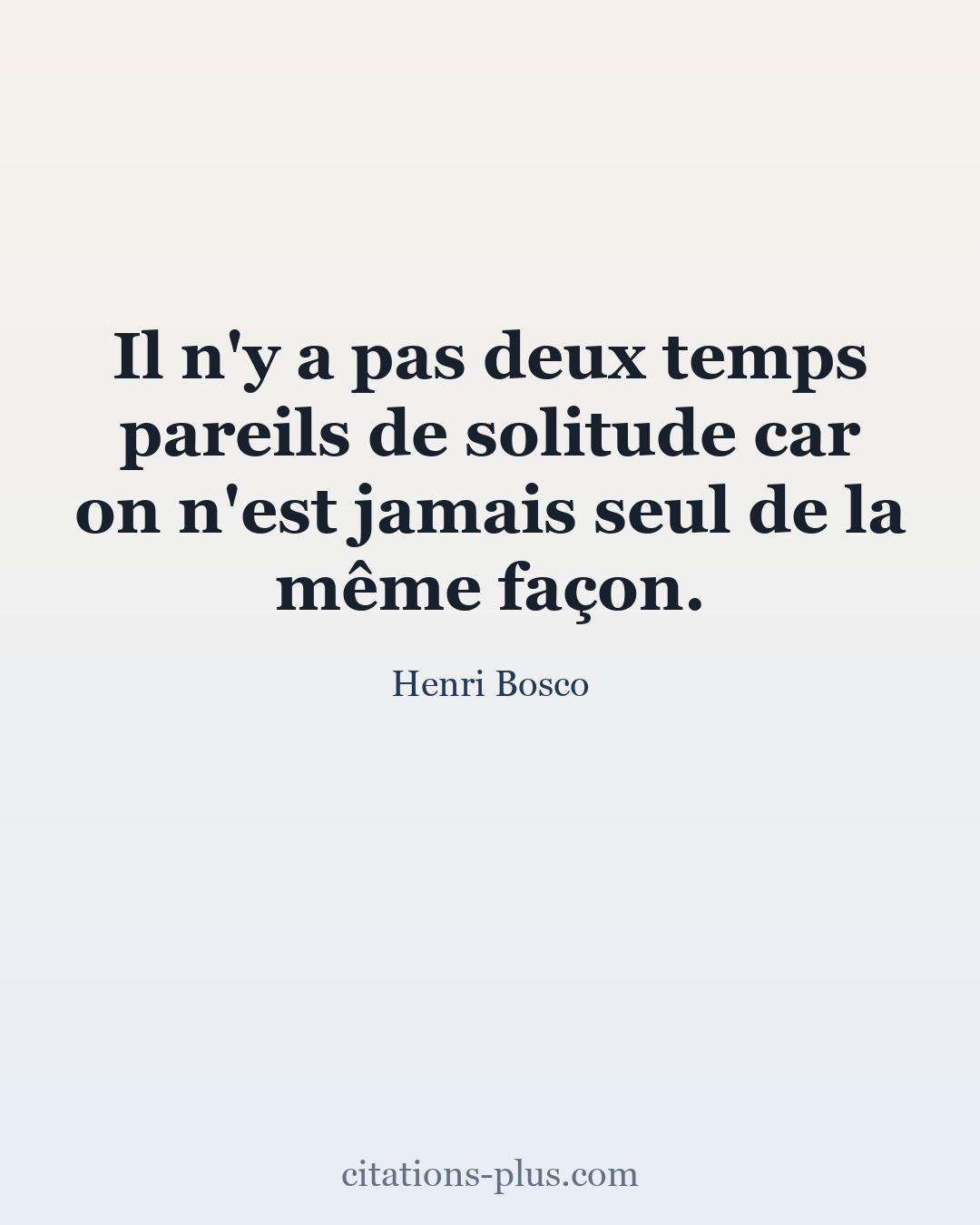 Carte Premium clair — Henri Bosco
