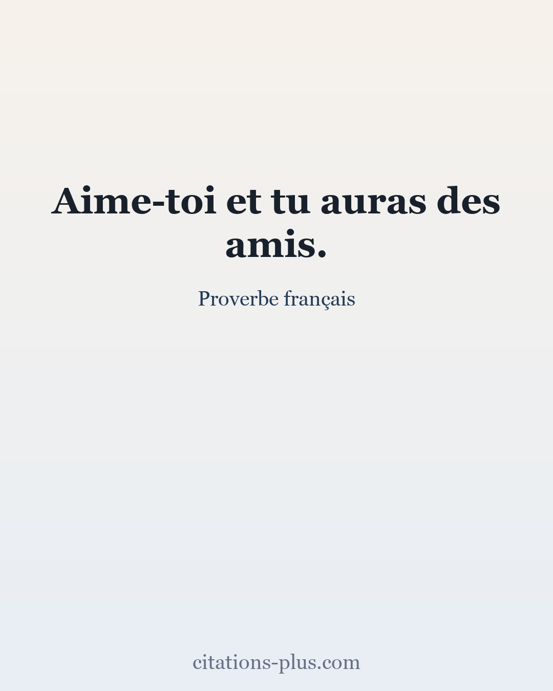 Carte Premium clair — Proverbe français