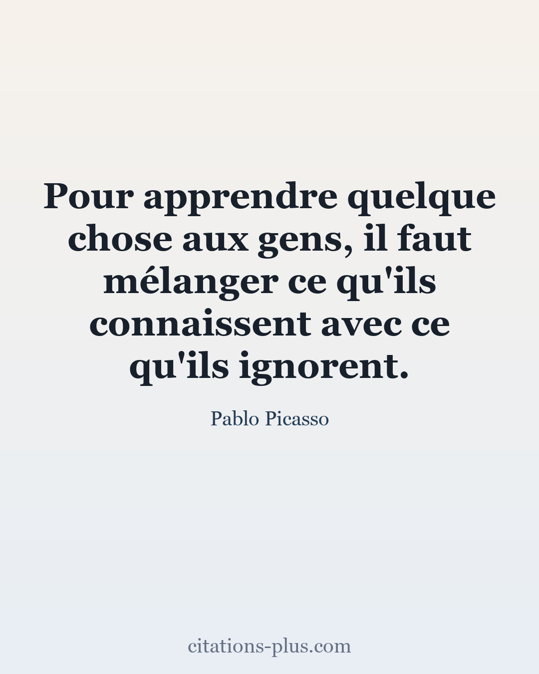 Carte Premium clair — Pablo Picasso