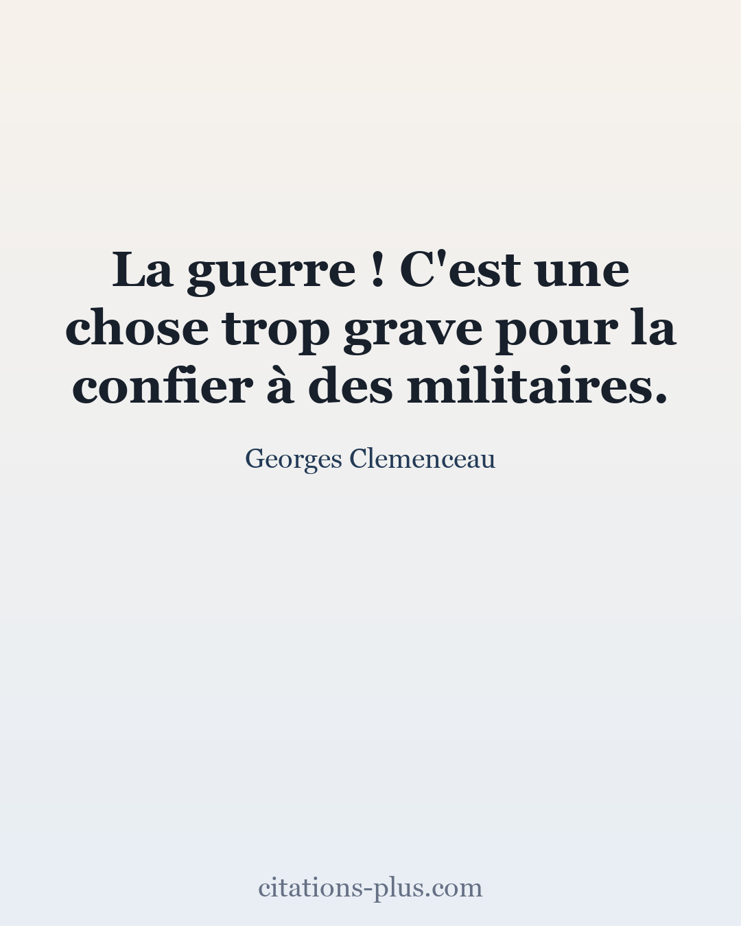 Carte Premium clair — Georges Clemenceau