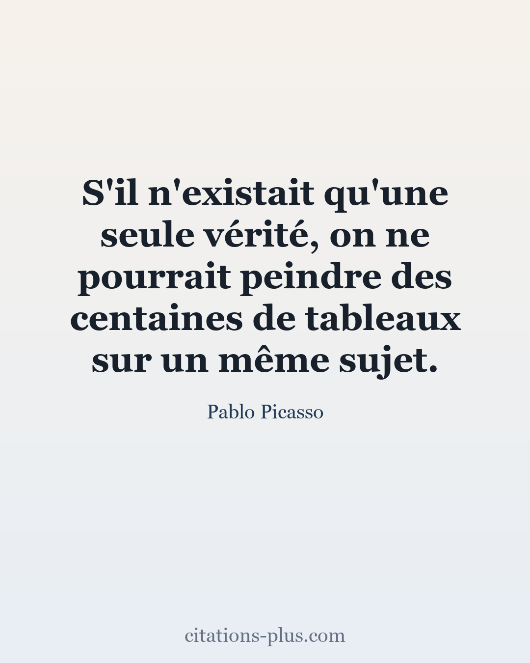 Carte Premium clair — Pablo Picasso