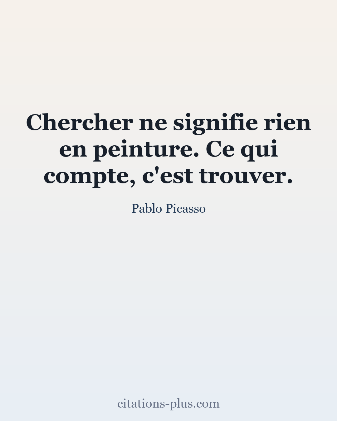 Carte Premium clair — Pablo Picasso
