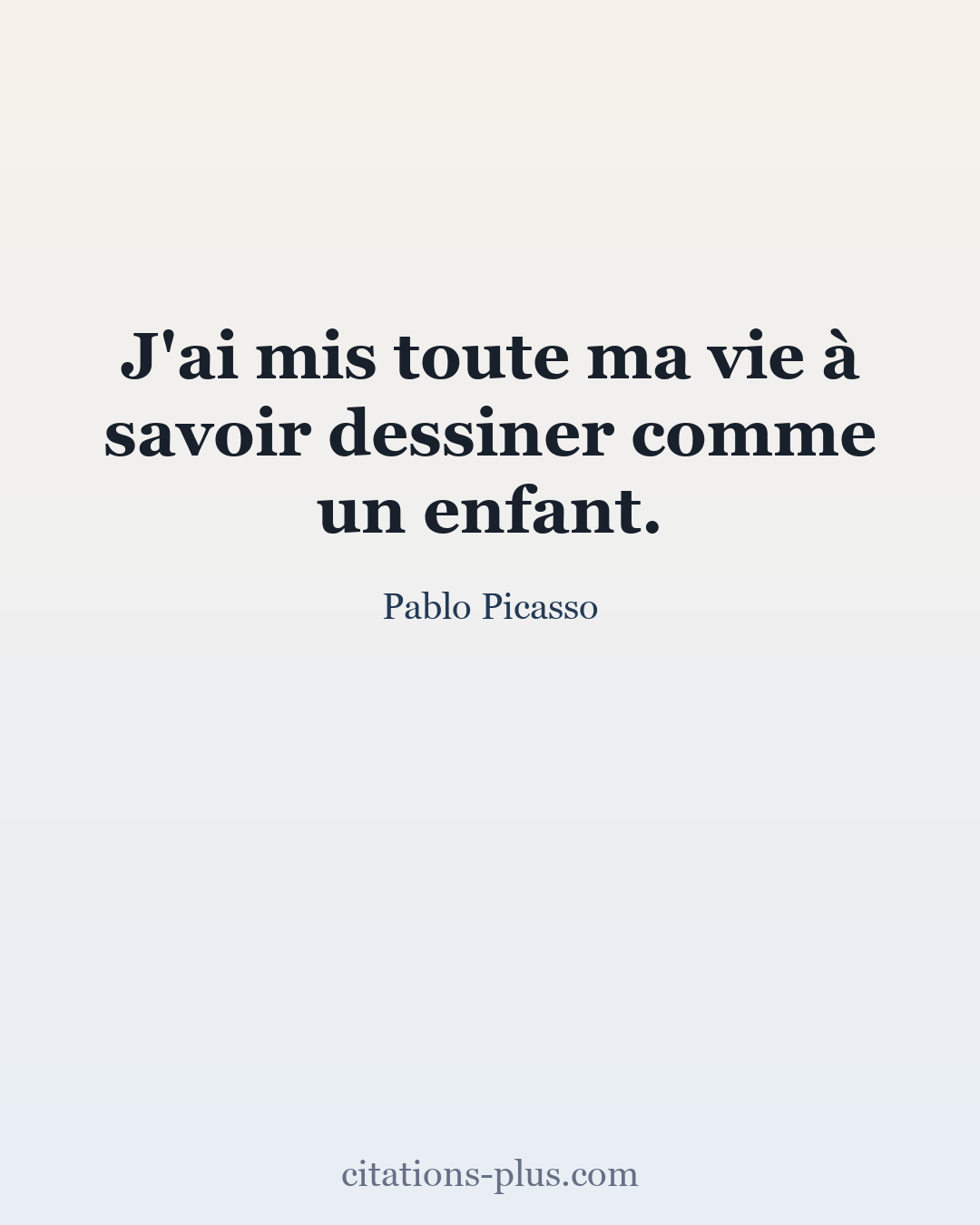 Carte Premium clair — Pablo Picasso