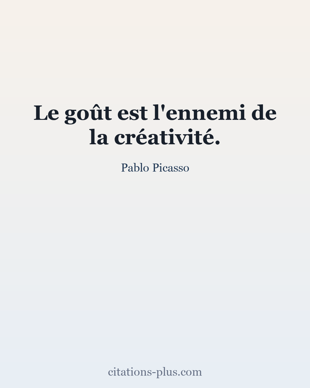 Carte Premium clair — Pablo Picasso