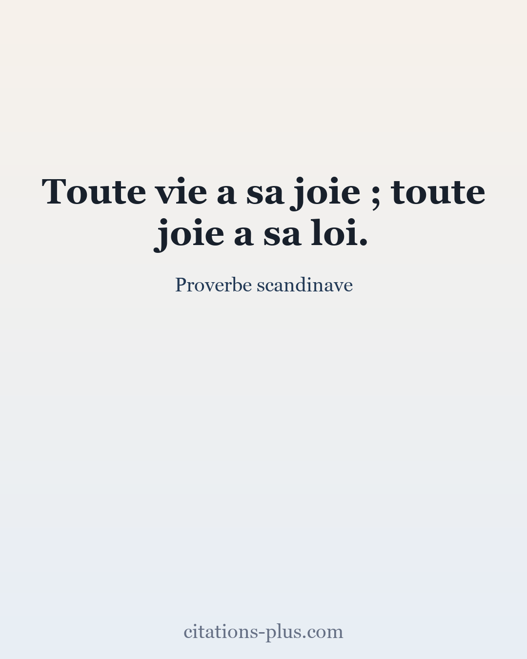 Carte Premium clair — Proverbe scandinave