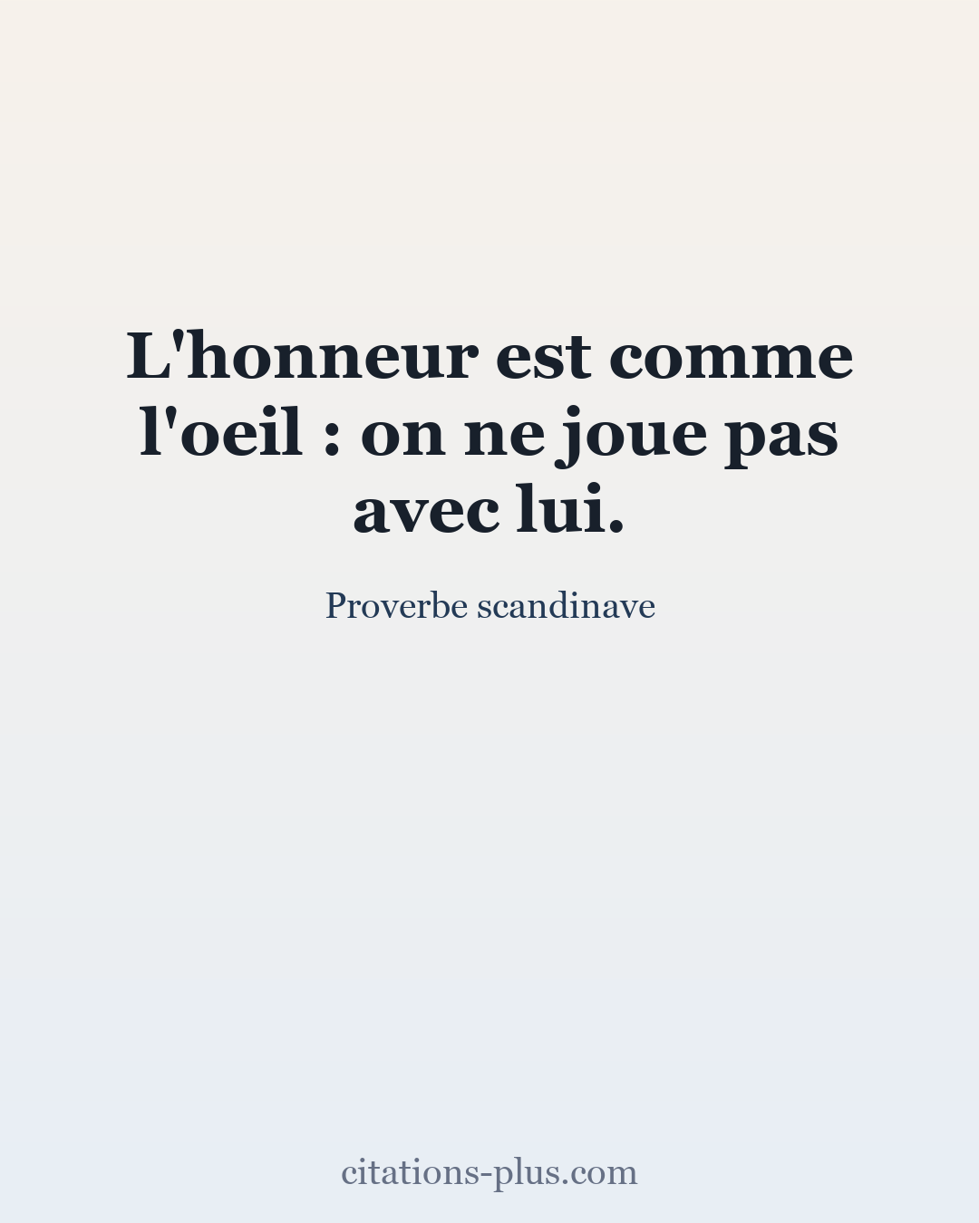 Carte Premium clair — Proverbe scandinave