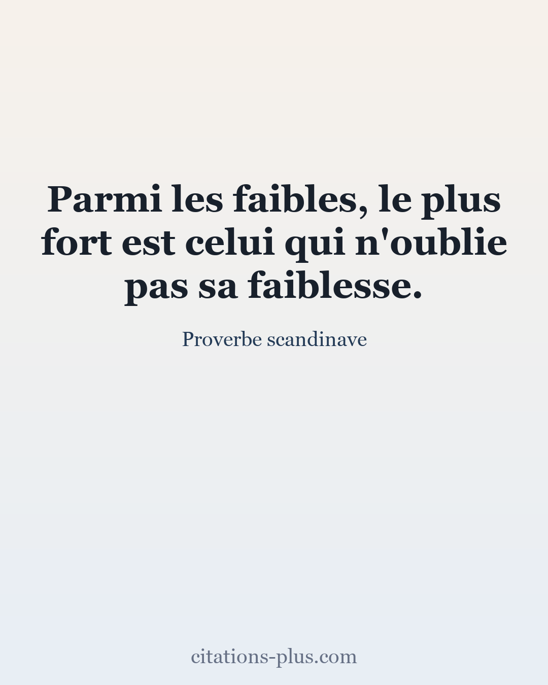 Carte Premium clair — Proverbe scandinave