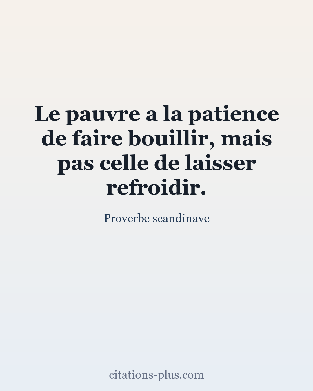 Carte Premium clair — Proverbe scandinave