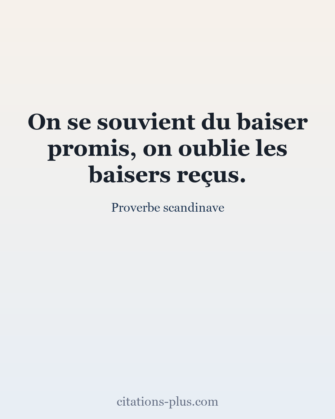 Carte Premium clair — Proverbe scandinave