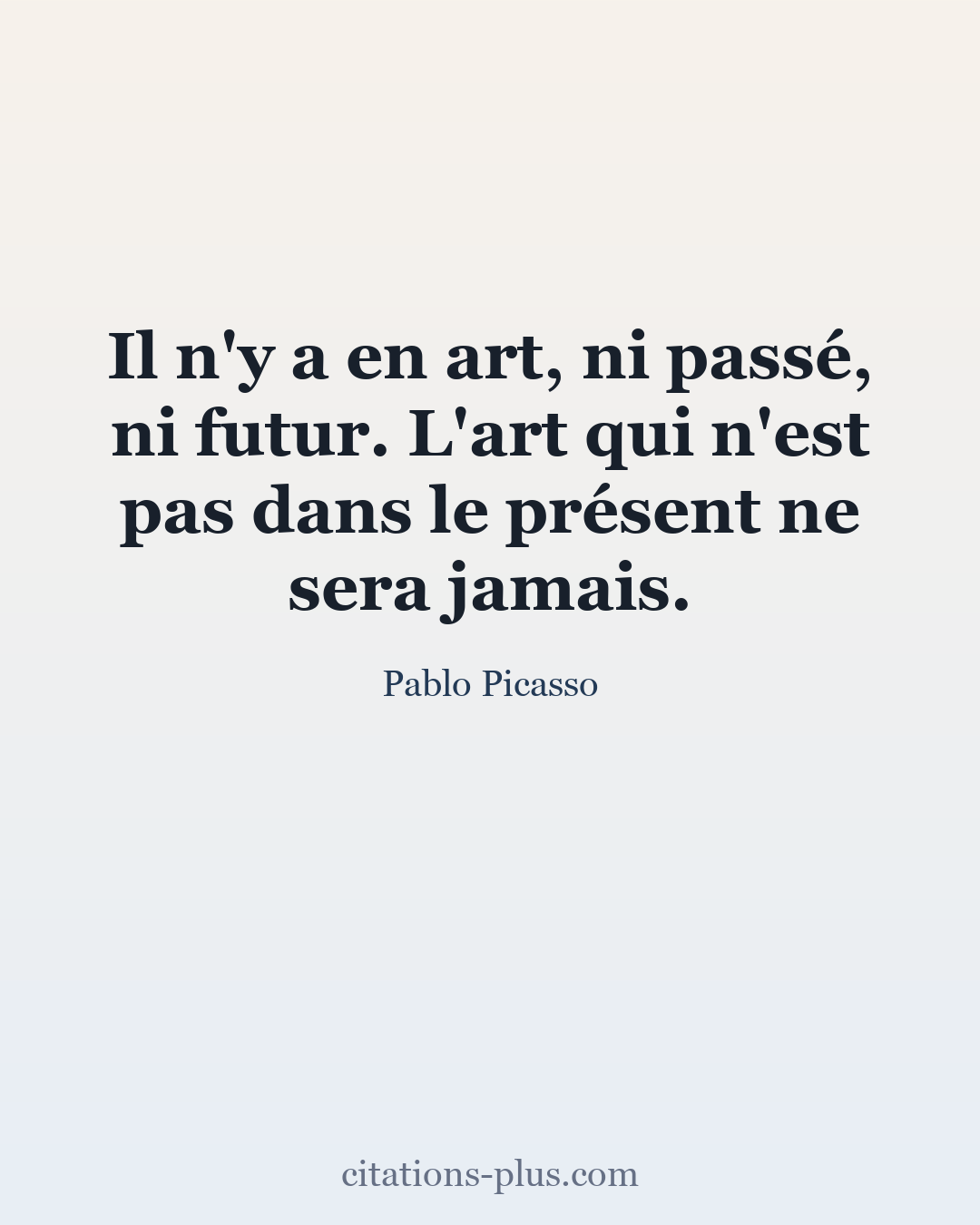 Carte Premium clair — Pablo Picasso
