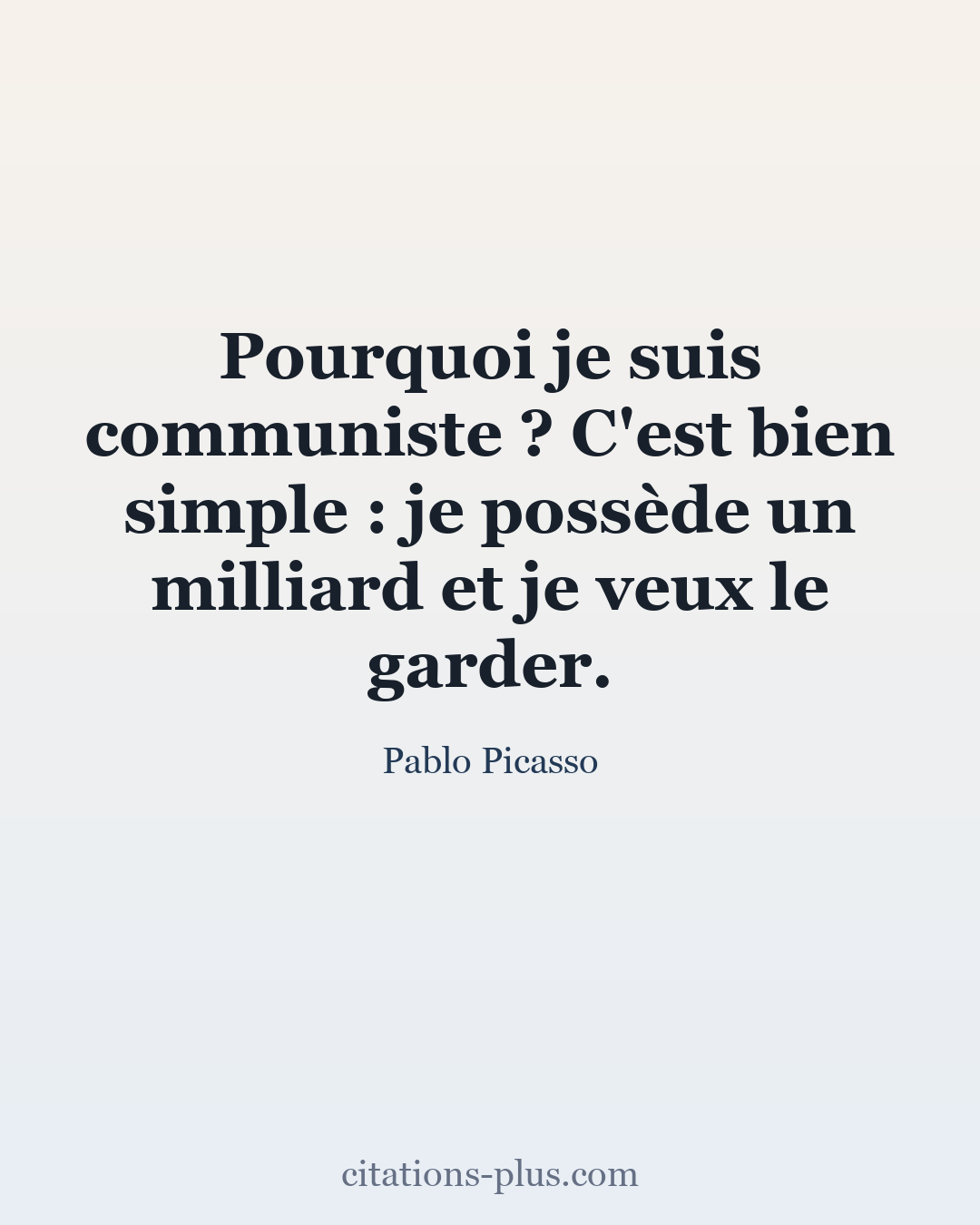 Carte Premium clair — Pablo Picasso