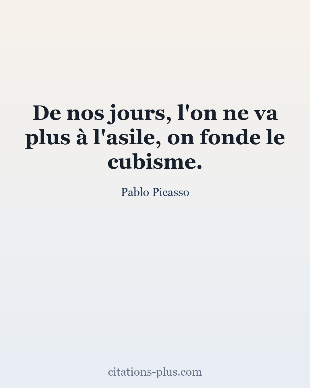 Carte Premium clair — Pablo Picasso