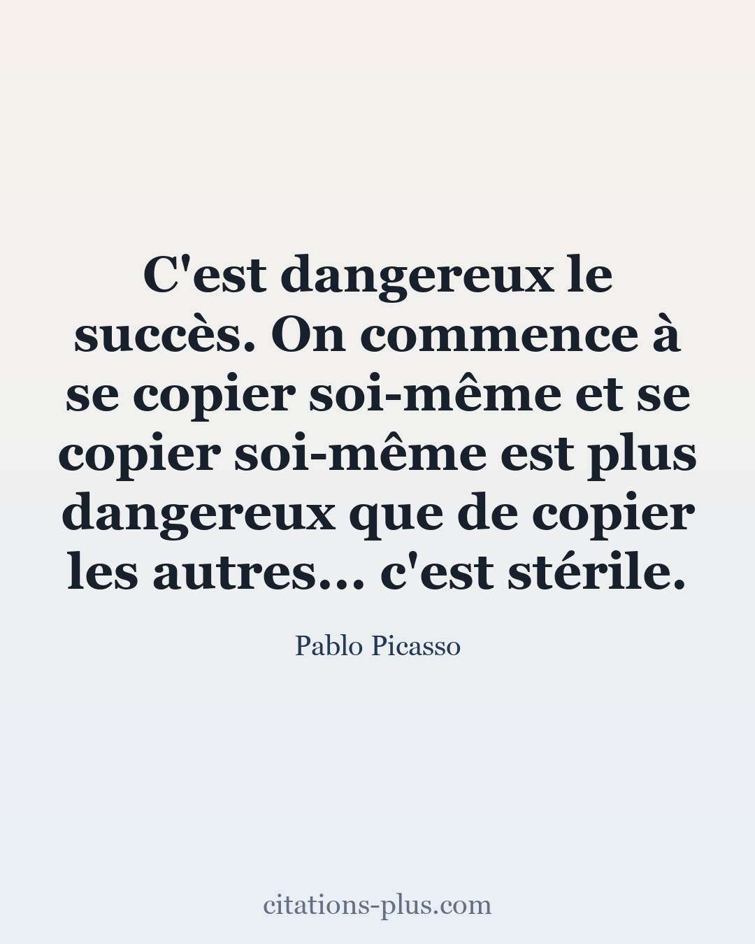 Carte Premium clair — Pablo Picasso