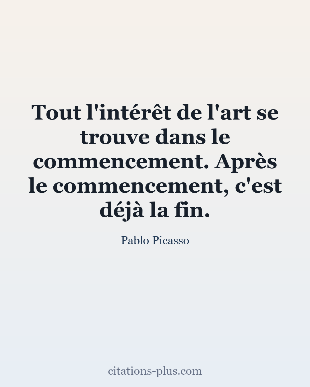 Carte Premium clair — Pablo Picasso