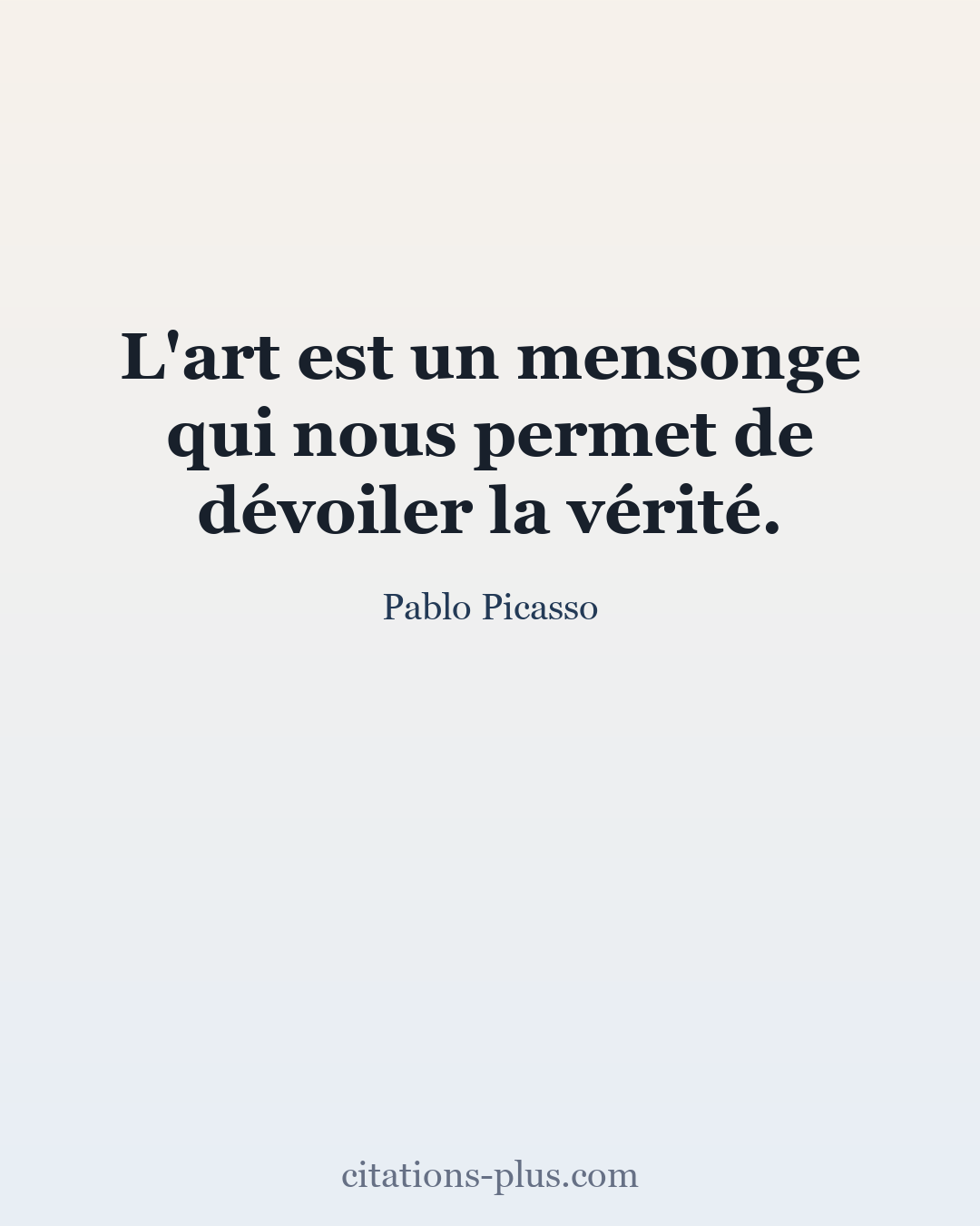 Carte Premium clair — Pablo Picasso
