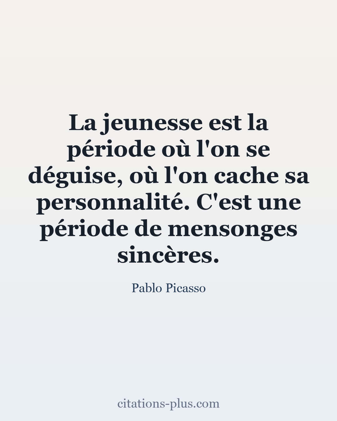 Carte Premium clair — Pablo Picasso