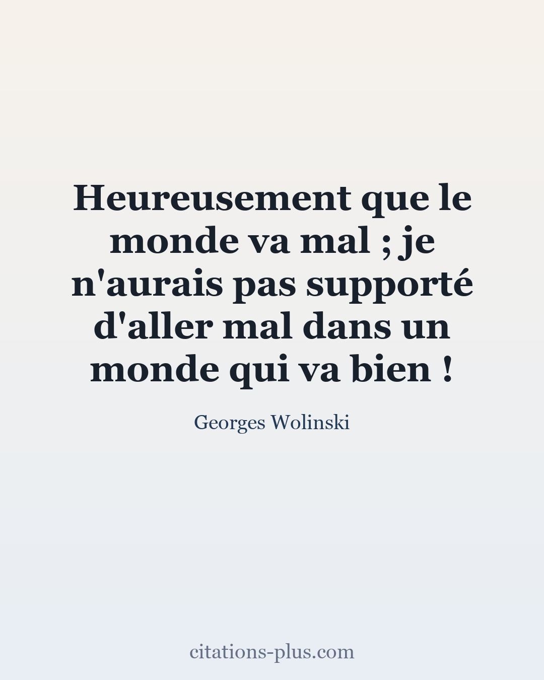 Carte Premium clair — Georges Wolinski
